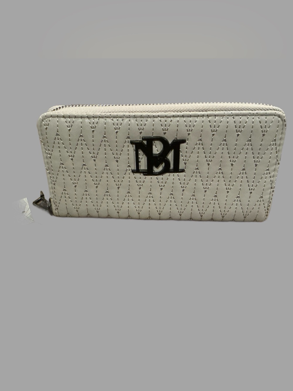 Badgley Mischika Chevron Zip Wallet with Cell Phone Case Monog. Emblem NWT